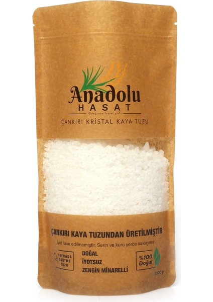 1kg Çankırı Kristal Öğütülmüş, 1kg Çankırı Kalın Kaya Tuzu, 200 gr Tuz Değirmeni, Tuz Sabunu