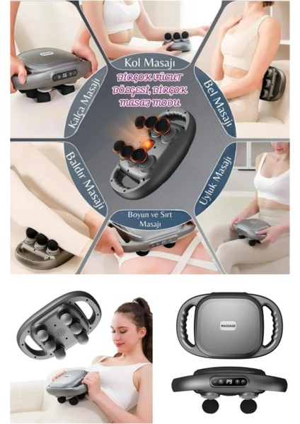 6başlıklı Kol Kalça Baldır Bel Boyun Sırt Uyluk Profesyonel Masaj Aleti modelleri