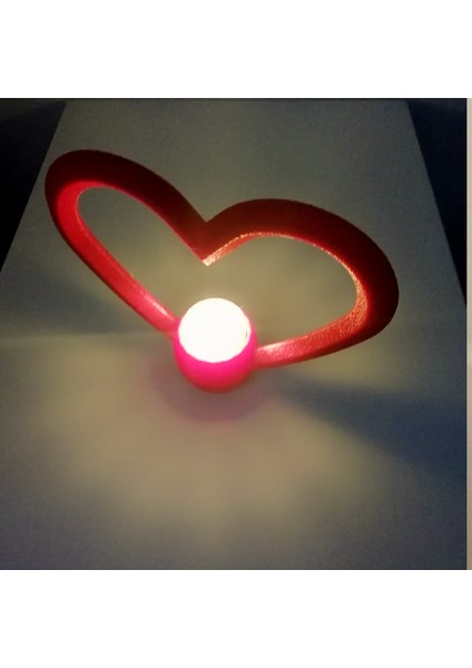 Kırmızı Kalp Mumluk, Hediye, Tea Light, Candle 15cm modelleri