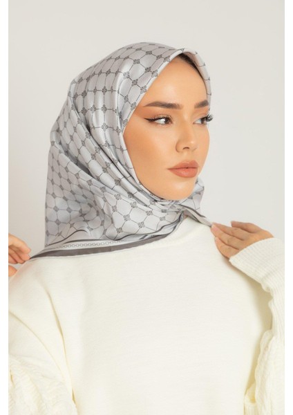 Twill Ipek Eşarp - 11393-01 Açık Taş