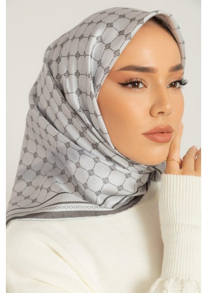 Twill Ipek Eşarp - 11393-01 Açık Taş fırsatları