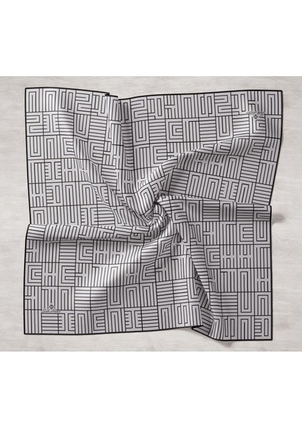 Twill Ipek Eşarp - 11390-02 Krem Siyah fırsatları