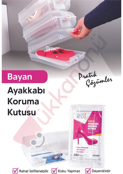 Ayakkabı Saklama ve Koruma Kutusu (3 Adet)