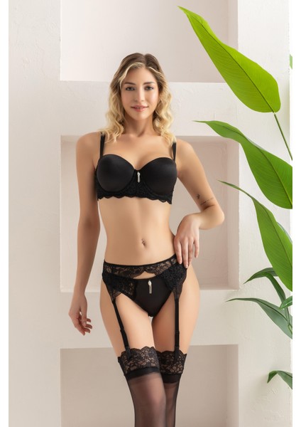 10 Parça Gelin Seti Siyah (BRF312245)