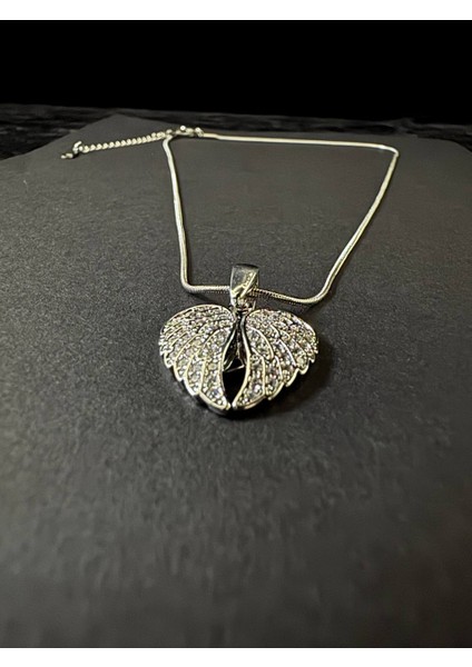 Melek Kanadı Silver Çelik Kolye