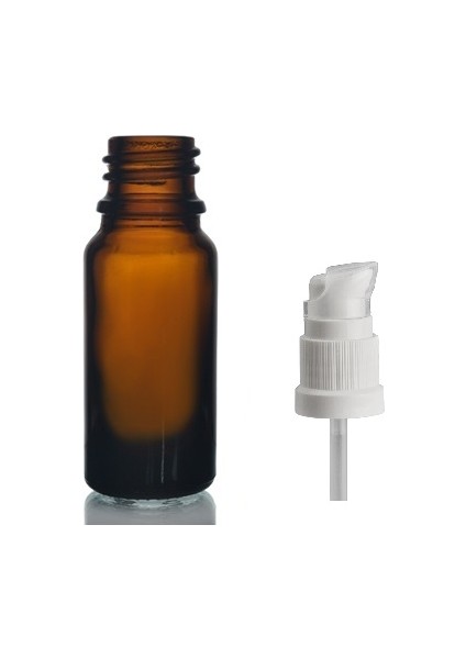 20 ml Kahverengi Cam Serum Pompalı Şişe, 12 Adet, Pompalı Şişe, Medikal Şişe, Cam Şişe,