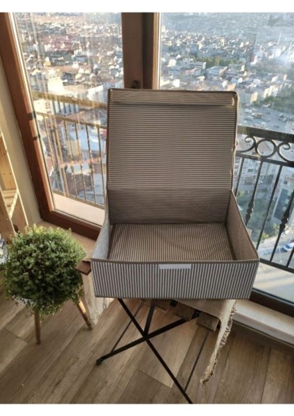 Kahverengi 5 Adet - Kapaklı Çok Amaçlı Çamaşır-Saklama-Düzenleme Vb Hurç, Kutu Baza 50X40X19 modelleri