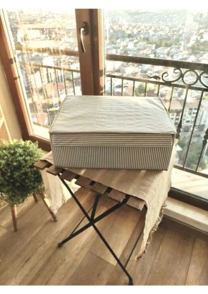 Kahverengi 5 Adet - Kapaklı Çok Amaçlı Çamaşır-Saklama-Düzenleme Vb Hurç, Kutu Baza 50X40X19 fırsatları