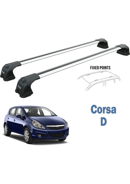 Opel Corsa D Ara Atkısı Gri Set 2007-2015 Pro 3