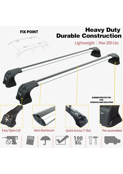 Opel Corsa D Ara Atkısı Gri Set 2007-2015 Pro 3