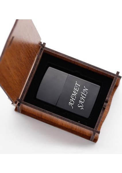 Kişiye Özel Ahşap Kutulu Benzinli Zipo Çakmak modelleri