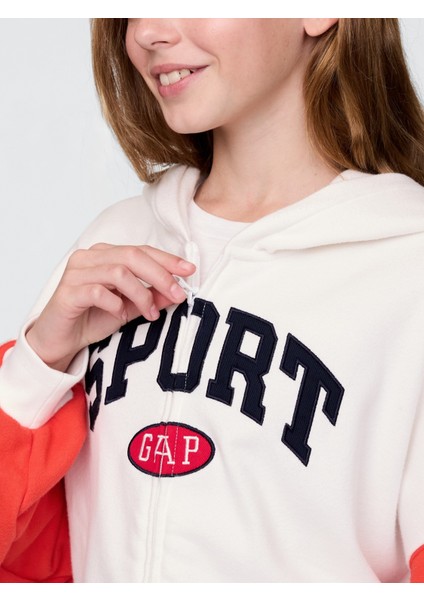 Kız Çocuk Çok Renkli Vintage Soft Logo Fransız Havlu Kumaşı Sweatshirt fiyatları