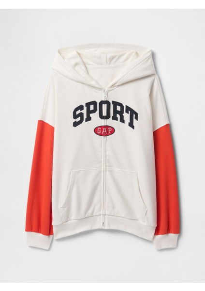 Kız Çocuk Çok Renkli Vintage Soft Logo Fransız Havlu Kumaşı Sweatshirt indirimleri