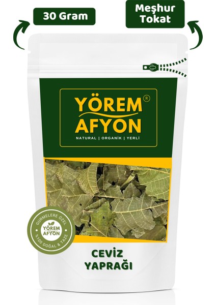 Yörem Afyon Meşhur Tokat Yeni Mahsul Dalında Kurutulmuş Ceviz Yaprağı | 30GR.