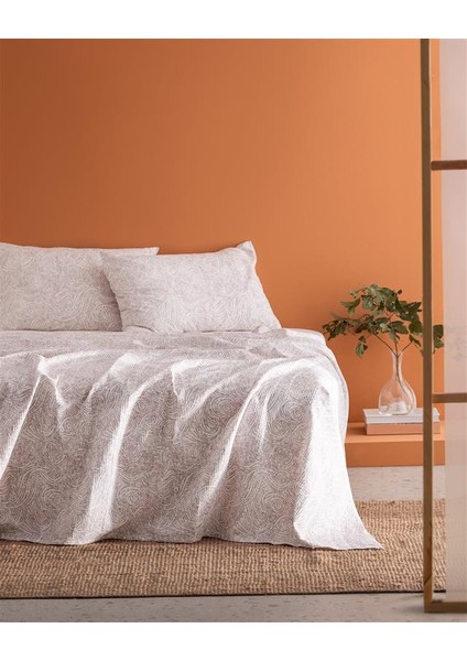 Elroy King Size %100 Pamuk Karde Baskılı Pike Takımı - Açık Mürdüm