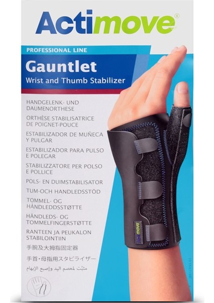 Actimove Gauntlet El Bileği & Başparmak Sabitleyici Siyah Renk