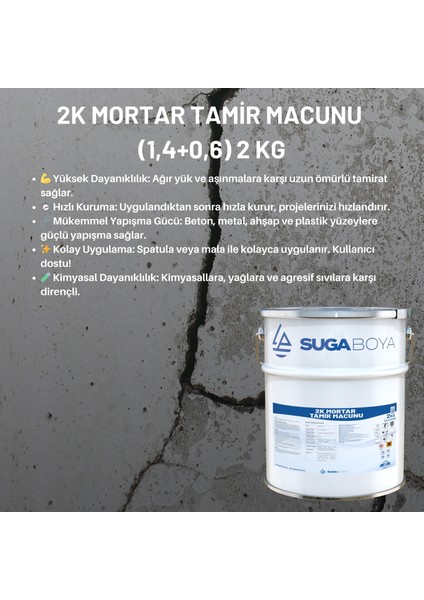 2k Mortar Tamir Macunu (1,4+0,6) 2 kg
