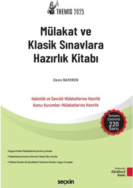 Themis 2025 / Mülakat ve Klasik Sınavlara Hazırlık Kitabı - Deniz Bayeren