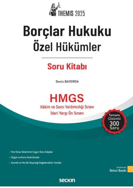 Themis 2025 / Borçlar Hukuku Özel Hükümler Soru Kitabı - Deniz Bayeren
