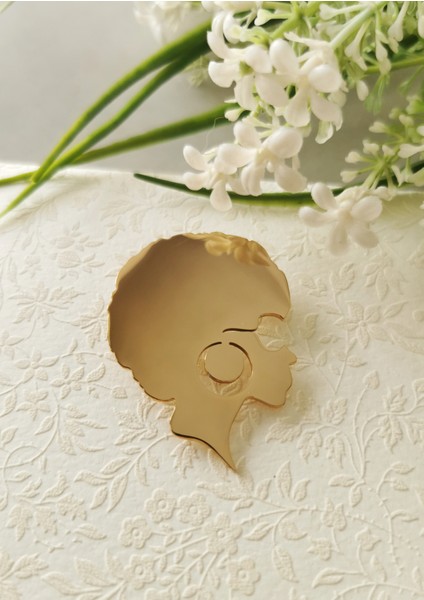 Altın Kaplama Vip Kadın Broş