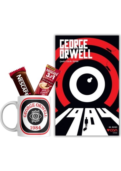 1984 Kutupkitap Özel Tasarım Kupa Kişiye Özel Not 1984 George Orwell Kitap Hediye Seti
