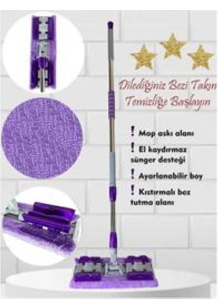 Teleskopik Mandallı Mikrofiber Sihirli Mop