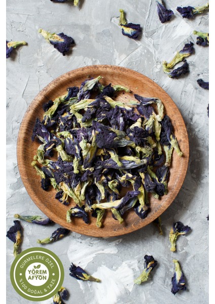 Yörem Afyon Organik Mavi Kelebek Sarmaşığı, Tea Butterfly Pea,clitoria Ternatea | 35GR.