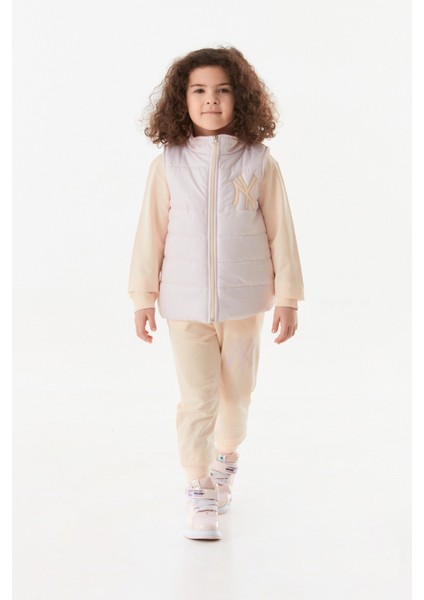 Pamuk Ny Nakışlı Yelekli 3 Lü Unisex Çocuk Takım