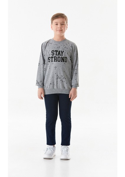 Stay Strong Baskılı Erkek Çocuk Sweatshirt
