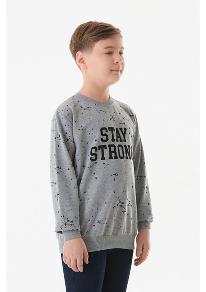 Stay Strong Baskılı Erkek Çocuk Sweatshirt fırsatları