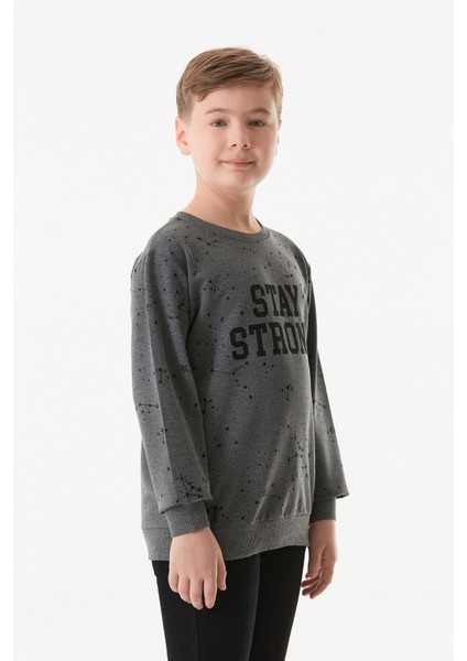 Stay Strong Baskılı Erkek Çocuk Sweatshirt