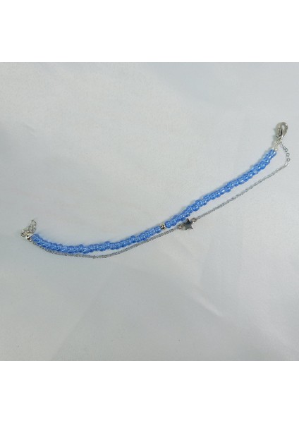 Kadın Yıldız Detaylı Gümüş Kaplama Bileklik Yıldız Boncuk Fairycore Y2K Bileklik Yıldız Bileklik modelleri