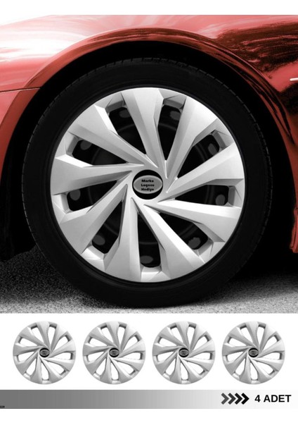 Skoda 16 Inç Jant Kapağı Amblemli Gri (4 Adet) 150 Mcvl-2