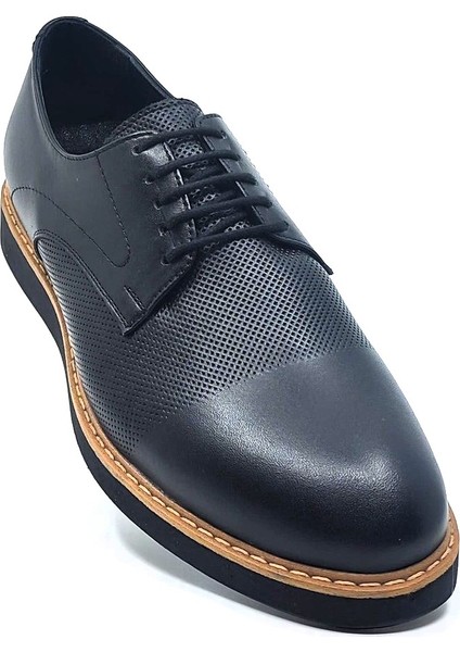 Modesa 249-01 Erkek Derı Casual Ayakkabı Sıyah Siyah