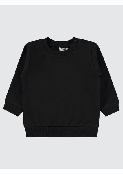 Erkek Bebek Sweatshirt 6-18 Ay Siyah