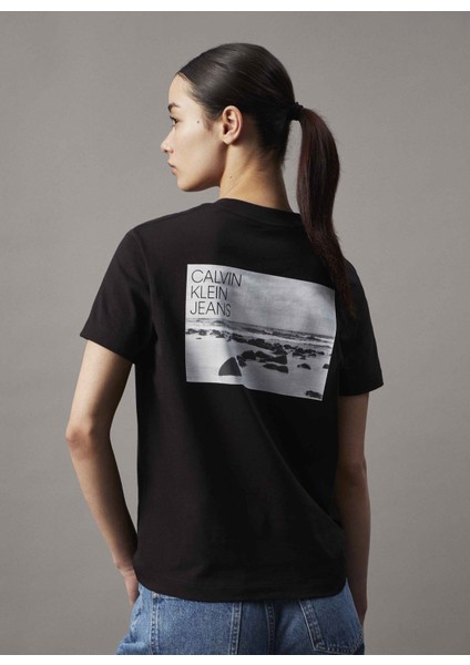 Bisiklet Yaka Düz Siyah Kadın T-Shirt J20J224986BEH fiyatları