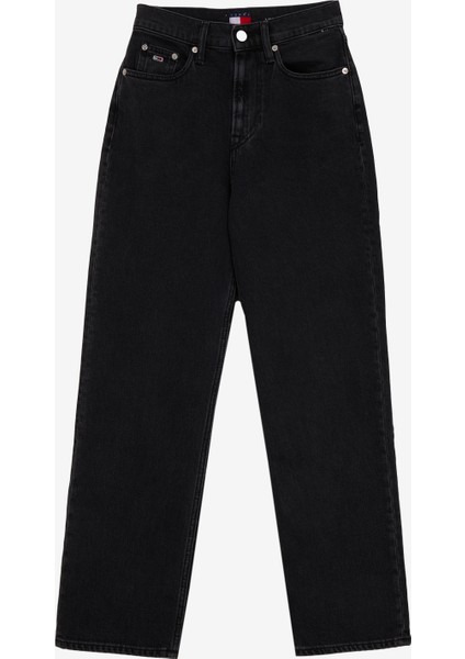 Yüksek Bel Düz Paça Slim Fit Indigo Kadın Denim Pantolon DW0DW195771BY