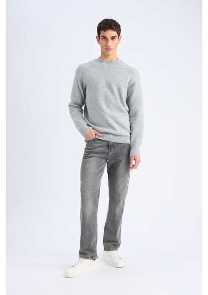 Relax Fit Bisiklet Yaka Triko Kazak E8390AX24CW fiyatları