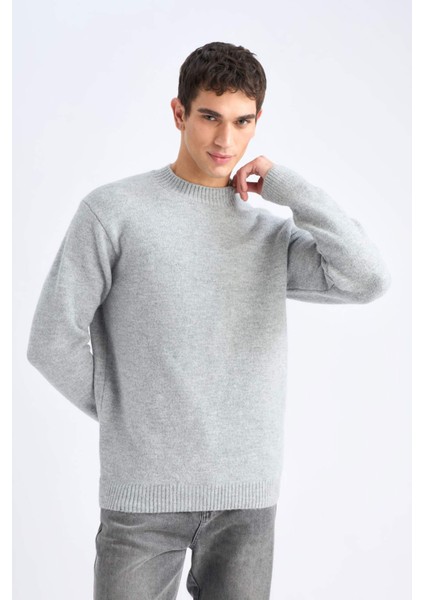 Relax Fit Bisiklet Yaka Triko Kazak E8390AX24CW modelleri