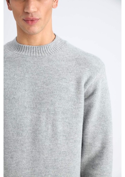 Relax Fit Bisiklet Yaka Triko Kazak E8390AX24CW indirimleri