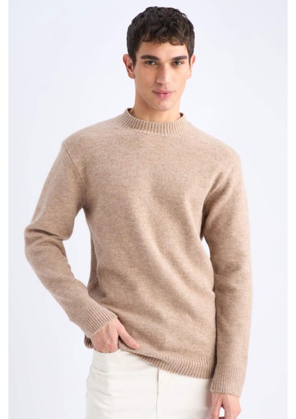 Relax Fit Bisiklet Yaka Triko Kazak E8390AX24CW indirimleri