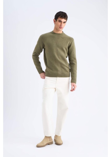 Relax Fit Bisiklet Yaka Triko Kazak E8390AX24CW fiyatları