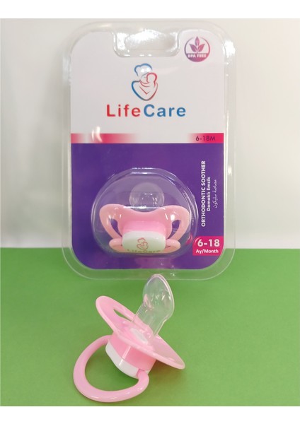 Damaklı Ortodontik Emzik 2 Numara 6-18 Ay Pembe
