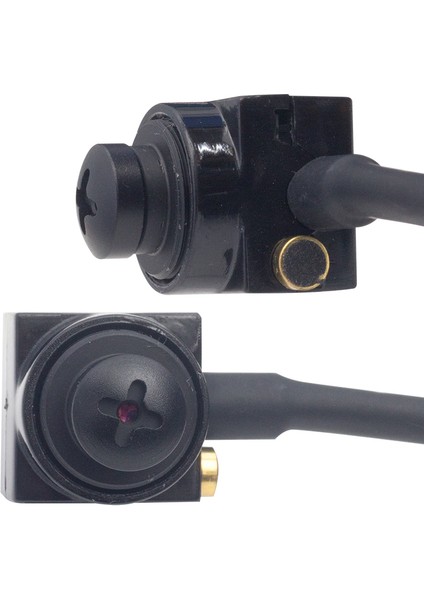 3.6 mm 800 Tvl 1/4 Sensor Mikrofonlu Siyah Vida Model Mini Kamera