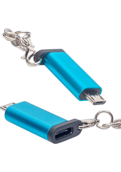 C Type To Samsung Androıd Mıcro USB Otg Aparat Anahtarlık (4886)