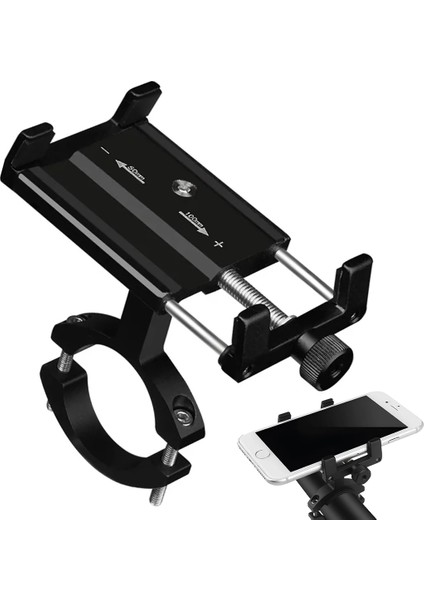 MT15 Motosiklet Bisiklet Scooter Için Dayanıklı Gidon Uyumlu Cnc Alüminyum Telefon Tutucu (4886)