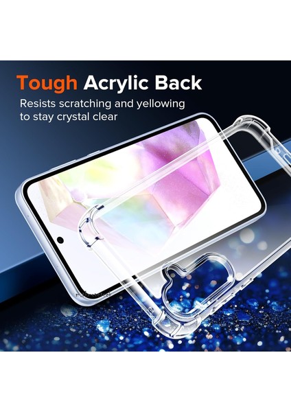 Samsung Galaxy A55 Kılıf Köşe Korumalı Darbeye Dayanıklı Antişok Şeffaf Silikon Kapak