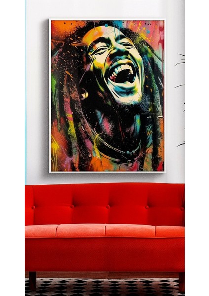 Özel Tasarım 4mm Tamperli Uv Baskı Cam Tablo Ev Ofis Duvar Dekor Hediyelik Tablo Bob Marley
