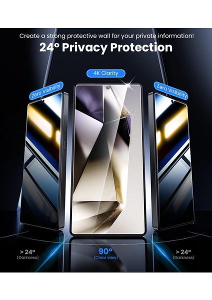 Samsung Galaxy S25 Ultra Ekran Koruyucu Hayalet Cam Aktif Parmak Izi Okuyuculu Keephone Guard