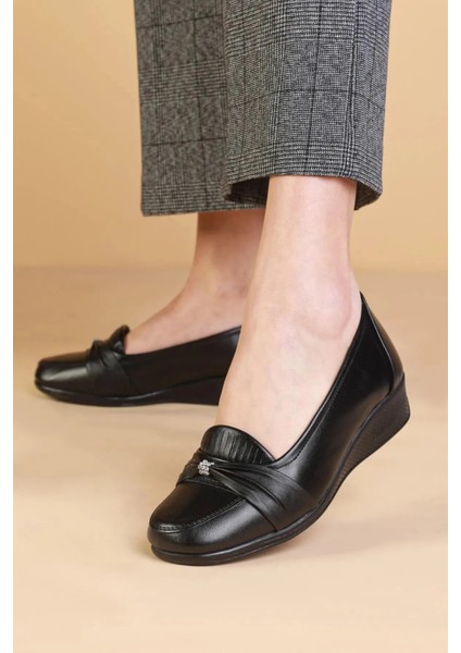 Kadın Siyah Klasik Ayakkabı Ortopedik Anne Ayakkabısı Anne Babet Jelli Günlük Ayakkabı fiyatları